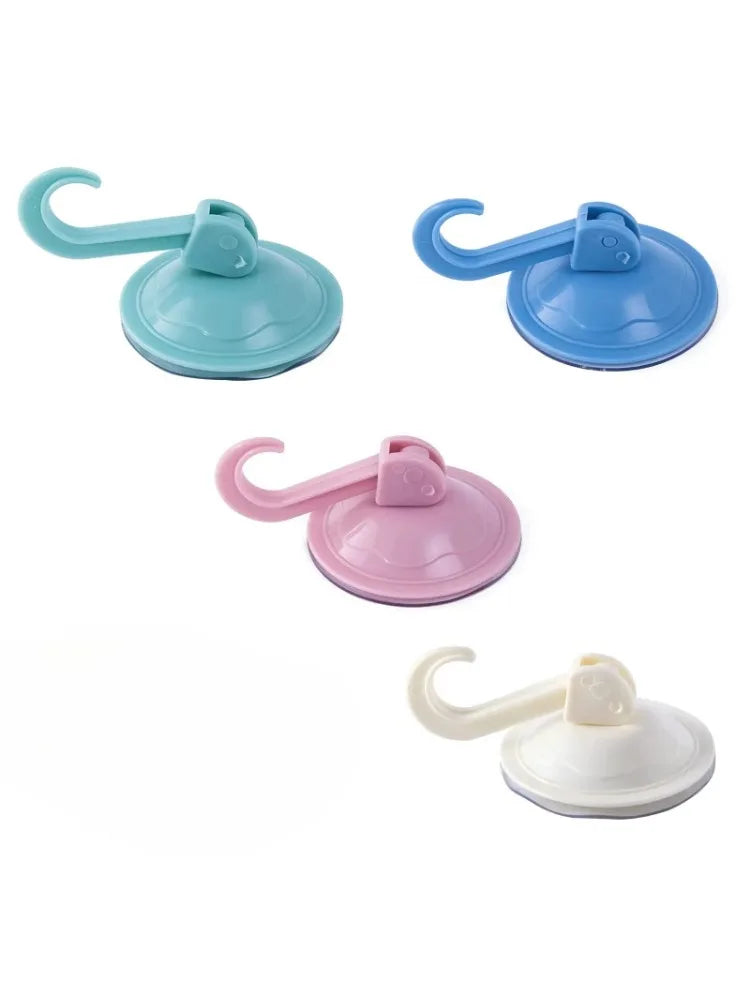 4pcs Vacuum Sucker Hook Heavy Duty Bathroom Living Room Kitchen Hook Hanger Entryway PP Hook Rack Suction Cup Hook Sucker Hooks Oasis Select 4pcs