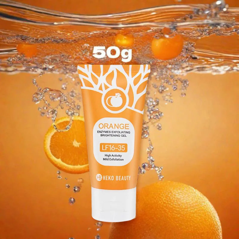 Orange Enzymes Exfoliating Gel Mild Exfoliation Moisturizing Brighten Skin Tone Facial ＆ Body Cleansing Peeling Scrub Oasis Select