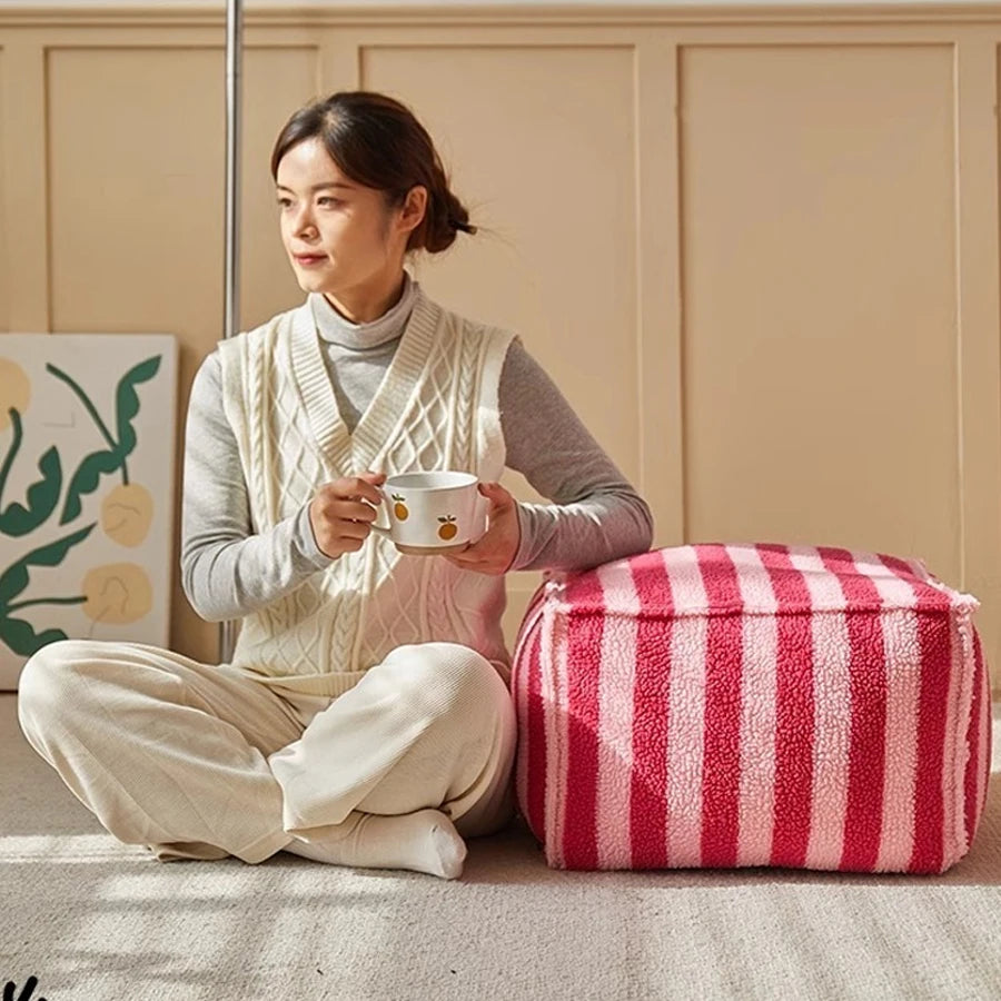 Pu Tuan sitting cushion on the ground, living room sitting cushion, household low stool, shoe changing stool, tatami small stool Oasis Select