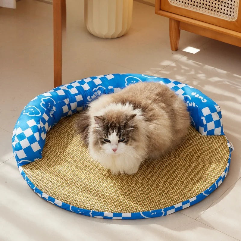 Summer Mat Cat Nest Can Be Disassembled and Washed Pet Sofa Cat Bed Four Seasons General Cooling Kennel Mat Oasis Select