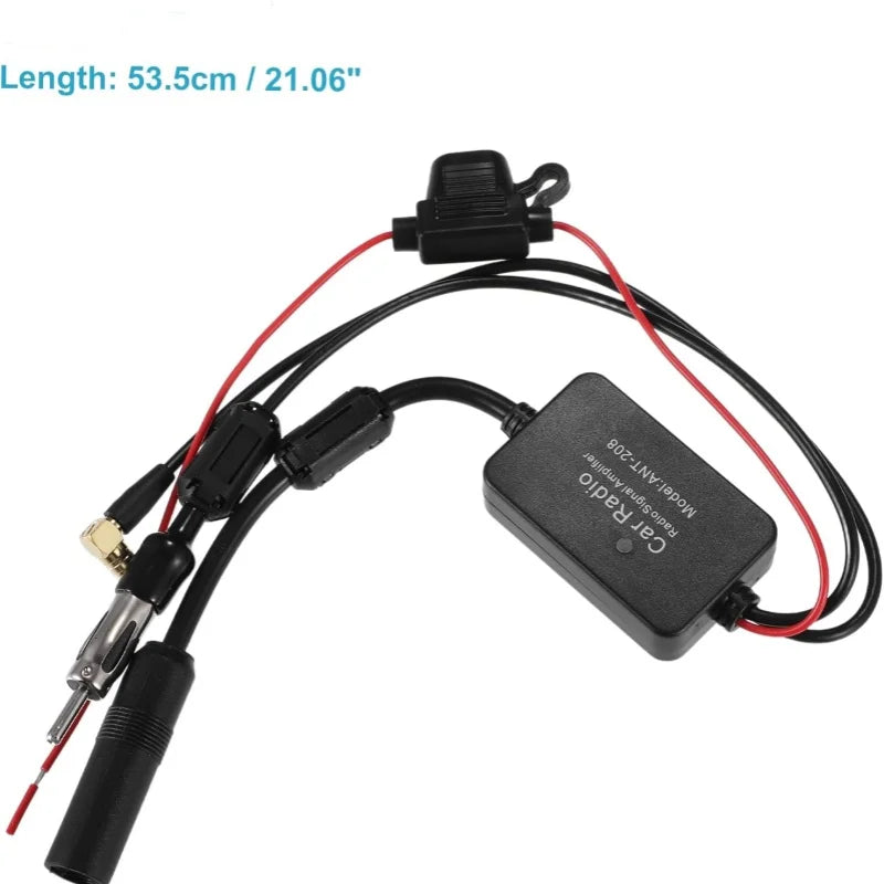 3-in-1 Car Radio Antenna Signal Booster FM AM DAB Antenna Amplifier for Cars New Oasis Select