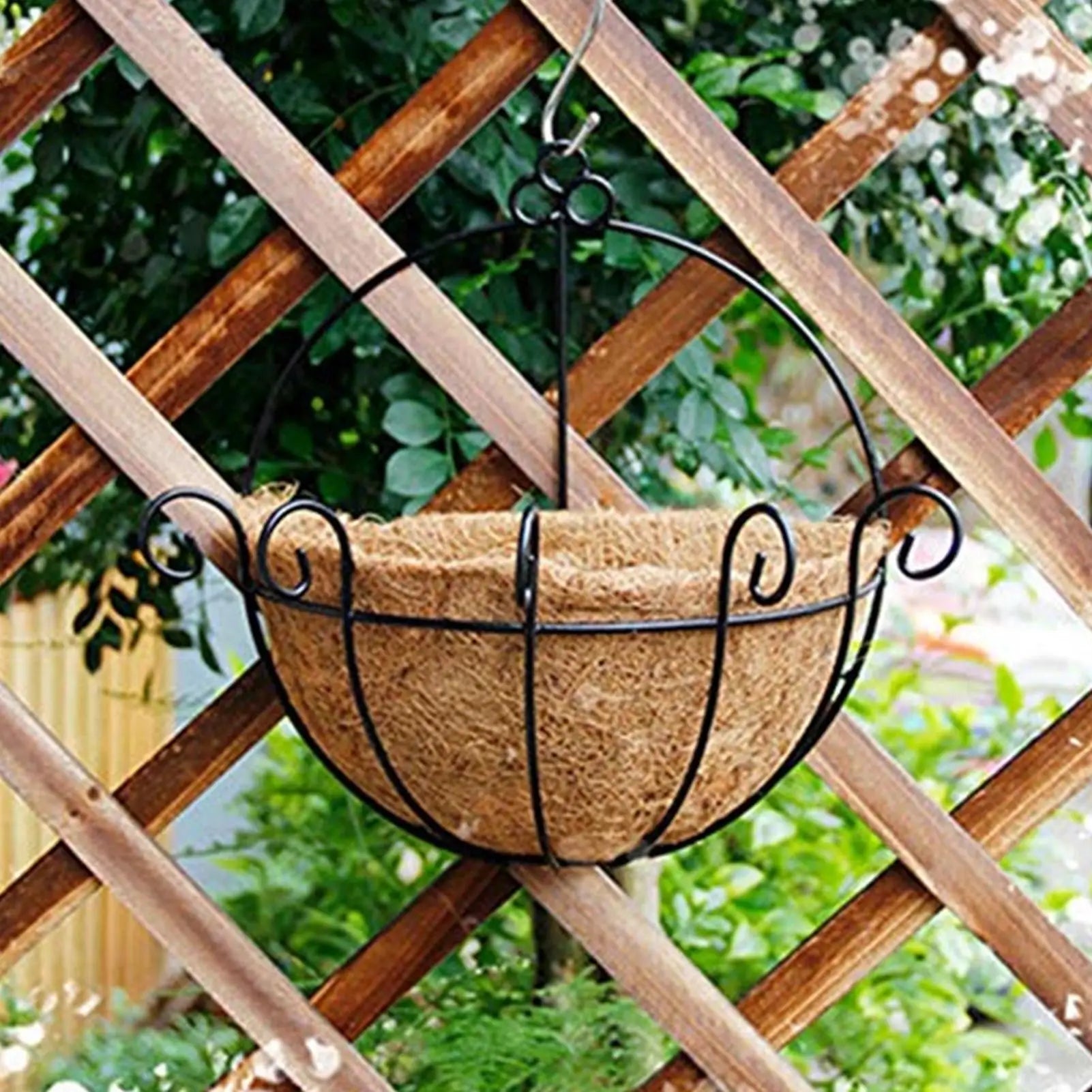 Coconut Basket Liners Coconut Coir Basket Plant Basket Liner Fence Flower Baskets Plants Replacement Liners for Garden Flower Oasis Select