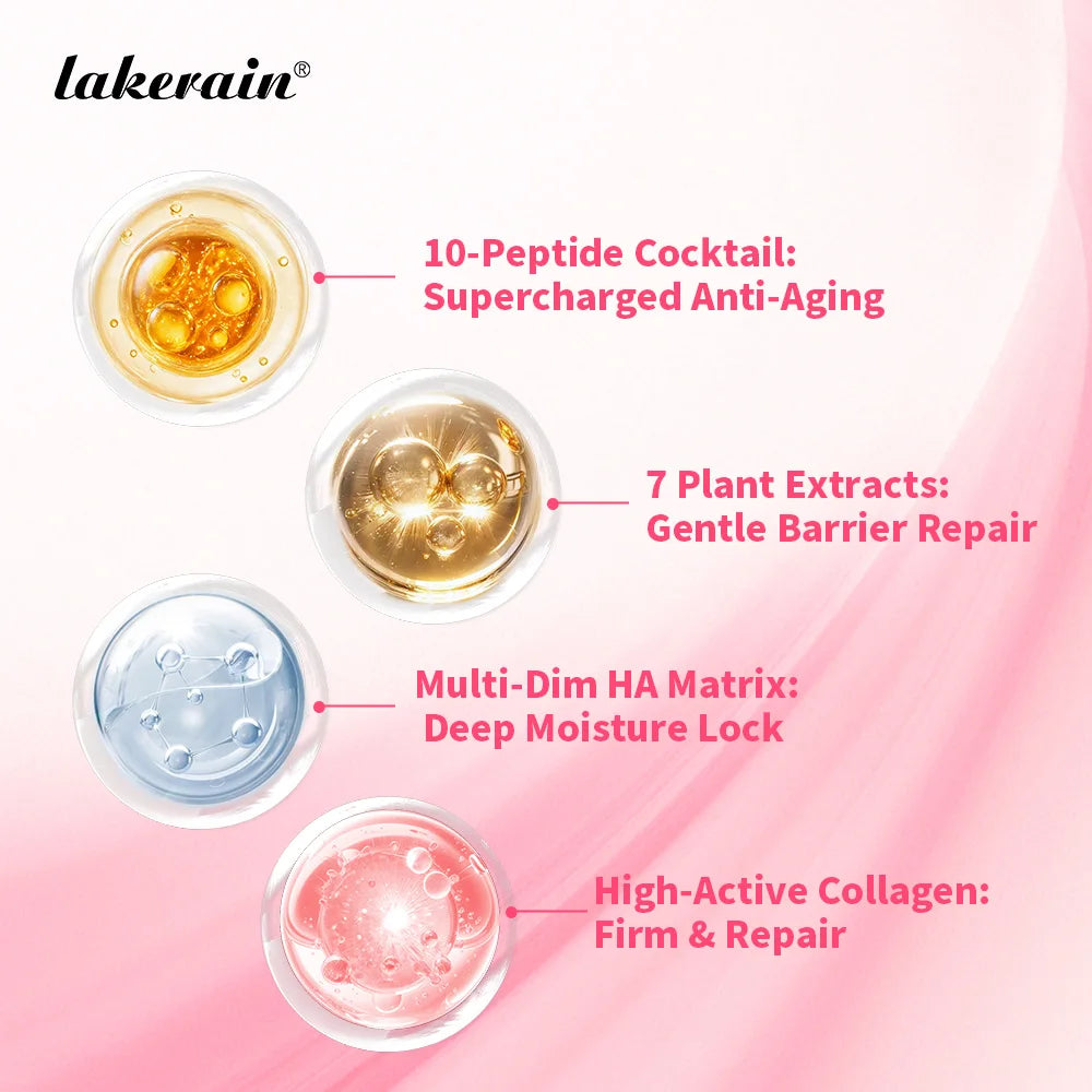 Lakerain Collagen Peptide Essence Deep Moisturizing Gentle Barrier Repair Elasticity and Smooth Complexion Skin Care Serum Oasis Select
