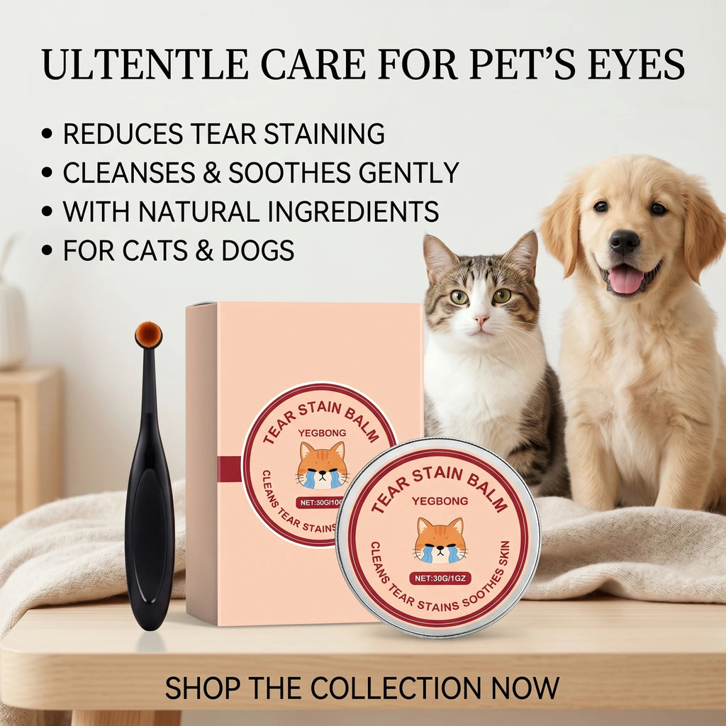 Pet Tear Stains Remover Balm for Dogs and Cats Removes Tear Stains and Eye Discharge Reduce Tear Marks Soothes Eye Area Pet Care Oasis Select