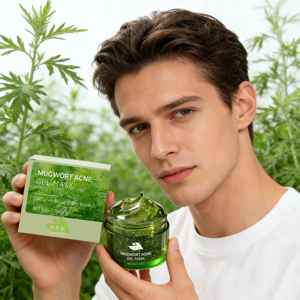 Mugwort Acne Gel Mask Anti Acne Redness Relief Gentle Exfoliation Oil Control Cleansing Pores Improve Dullness Skin Care Oasis Select