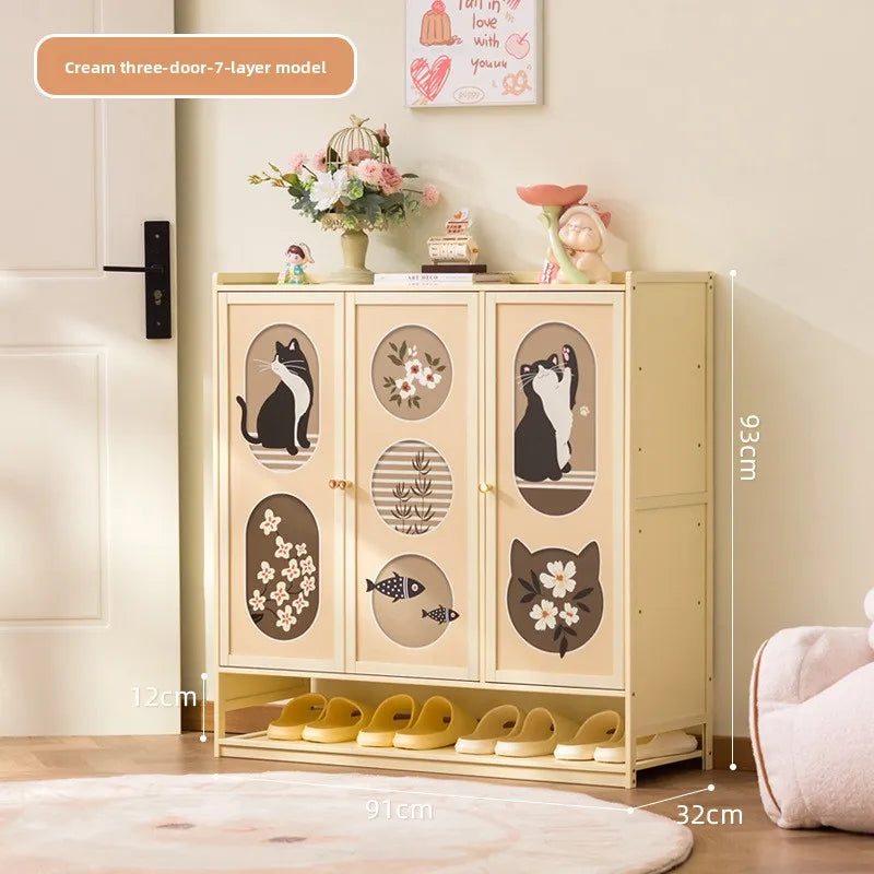 Shoe cabinet Home entrance Multi-layer entrance Large capacity storage Shoe rack Storage cabinet Oasis Select Sanmen 7