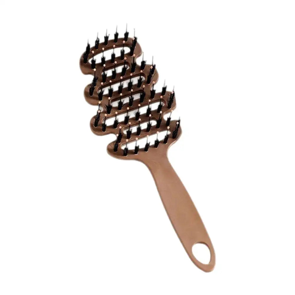 2 PCS Anti-Static Hair Comb Pig Bristle Detangler Professional Salon Comb for Black Hair And Wigs Shampoo Brush Detangling Comb Oasis Select A