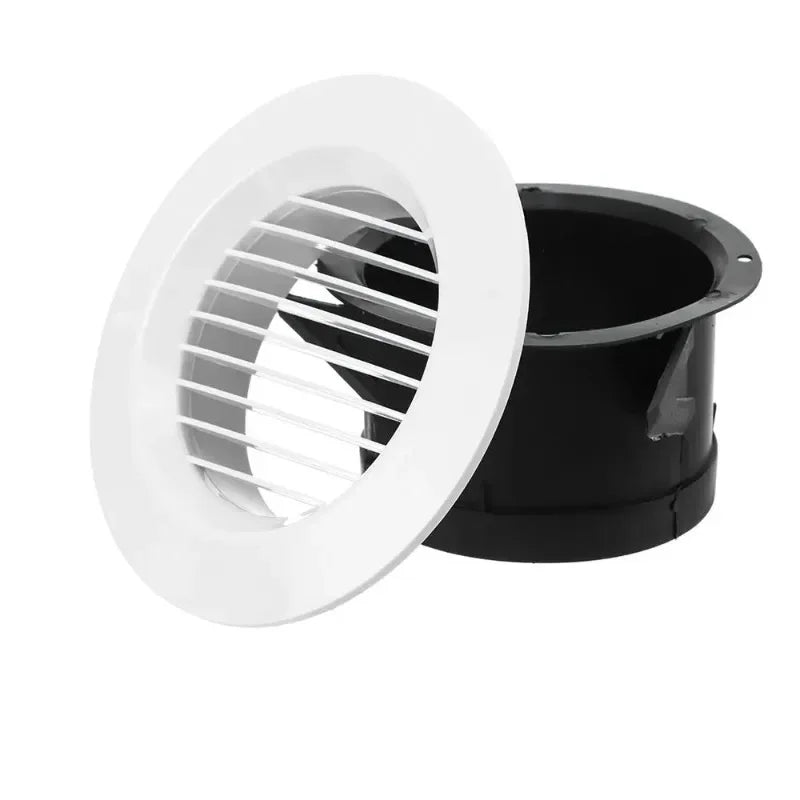 White Round Air Vent Louver Grille Cover Outlet Adjustable Exhaust Ducting Ventilation Grilles 75/100/125mm Oasis Select