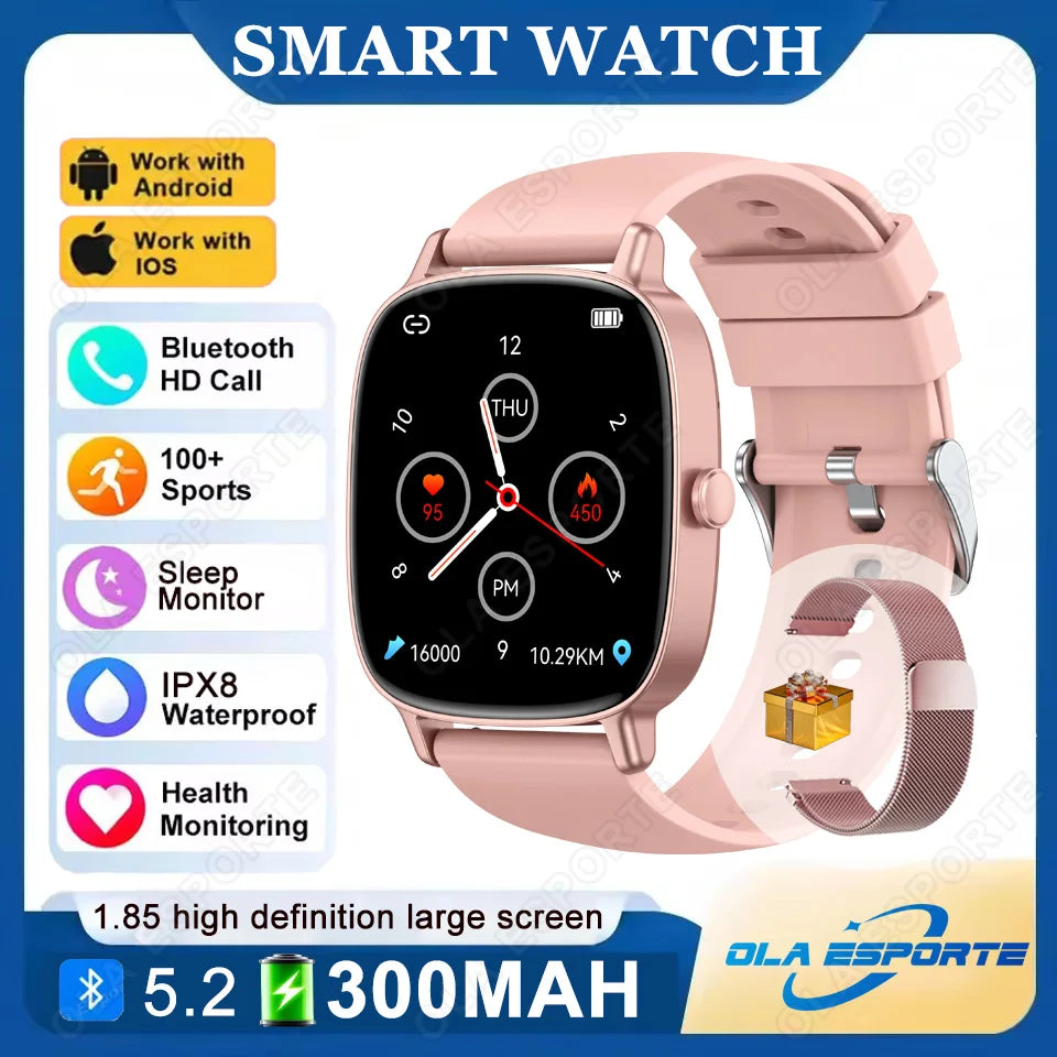 Ola Esporte 1.85" Smart Watch – Bluetooth Call & Fitness Tracker