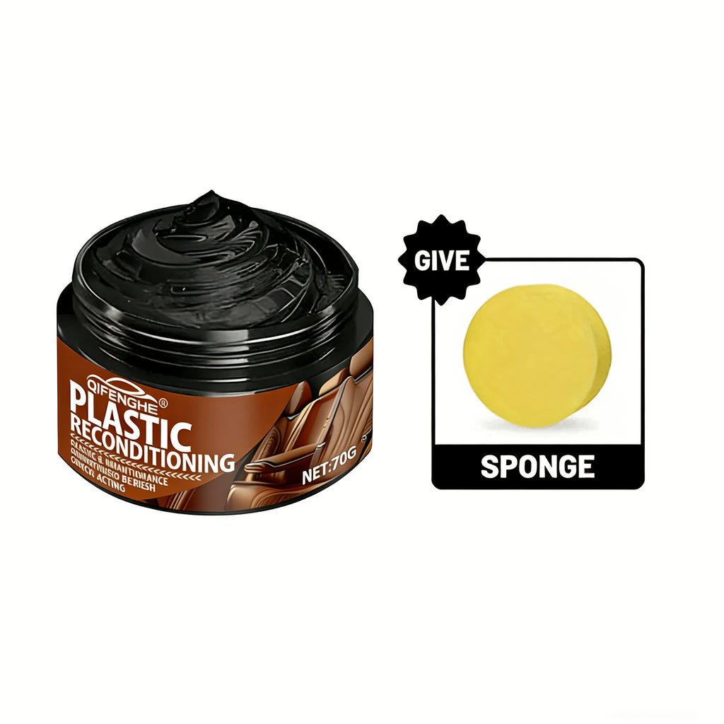 Car Plastic Restorer Crystal Wax – Dashboard & Trim Polish Car Trim Restorer Oasis Select 70g Sponge
