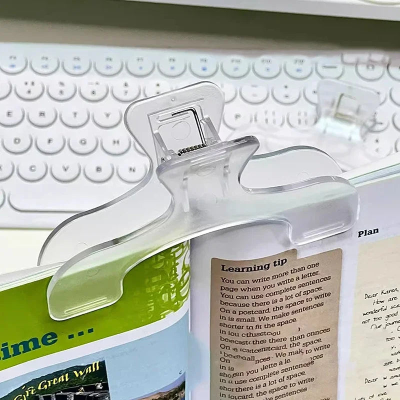 Simple Fixed Book Clips Frosted Transparent Page Holder For Reading Tool Memo Clip Kawaii Desk Accessories Practical Note Holder Oasis Select