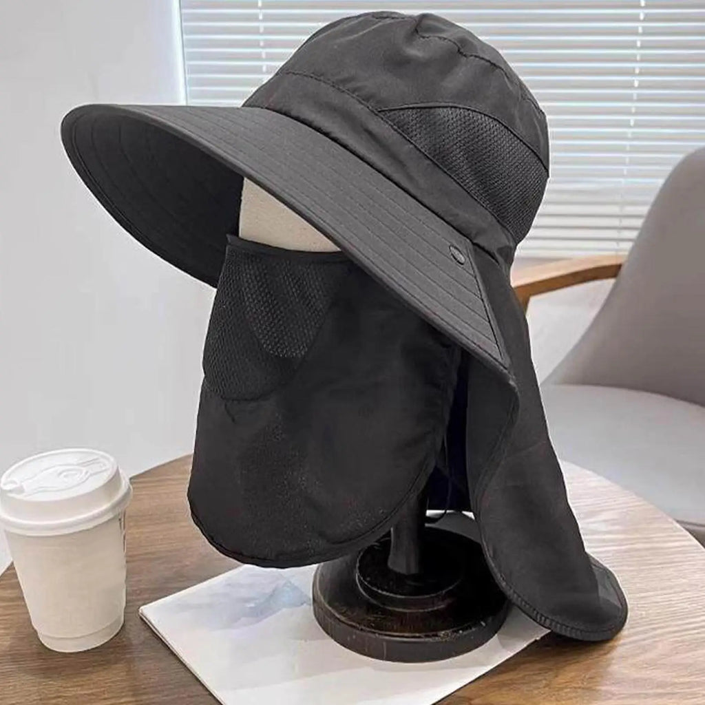 Fishing Hat Summer Sun Hats UV Protection Outdoor Fishing Caps For Hiking Camping Visor Bucket Hat Neck Flap Fisherman Hat Oasis Select