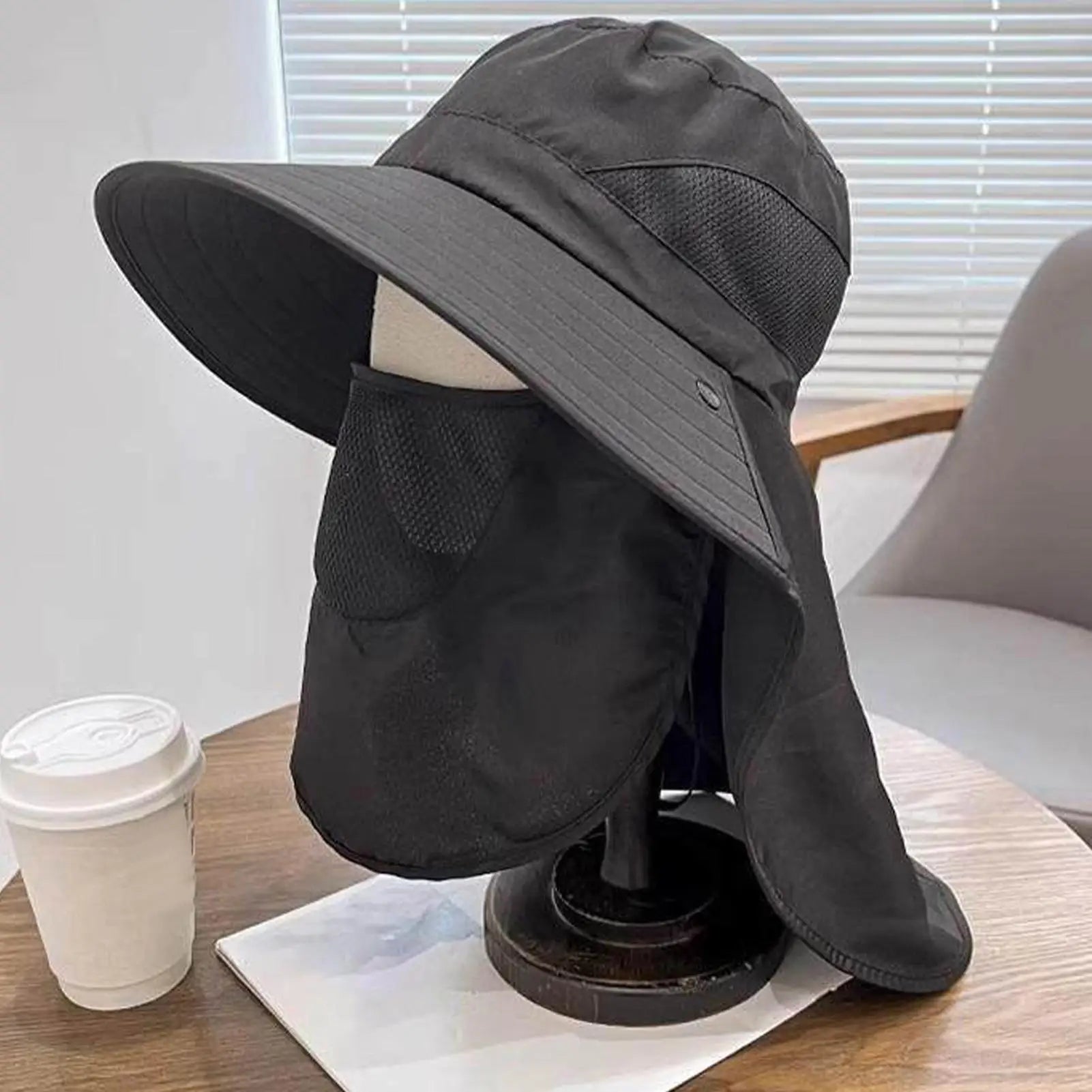 Fishing Hat Summer Sun Hats UV Protection Outdoor Fishing Caps For Hiking Camping Visor Bucket Hat Neck Flap Fisherman Hat Oasis Select
