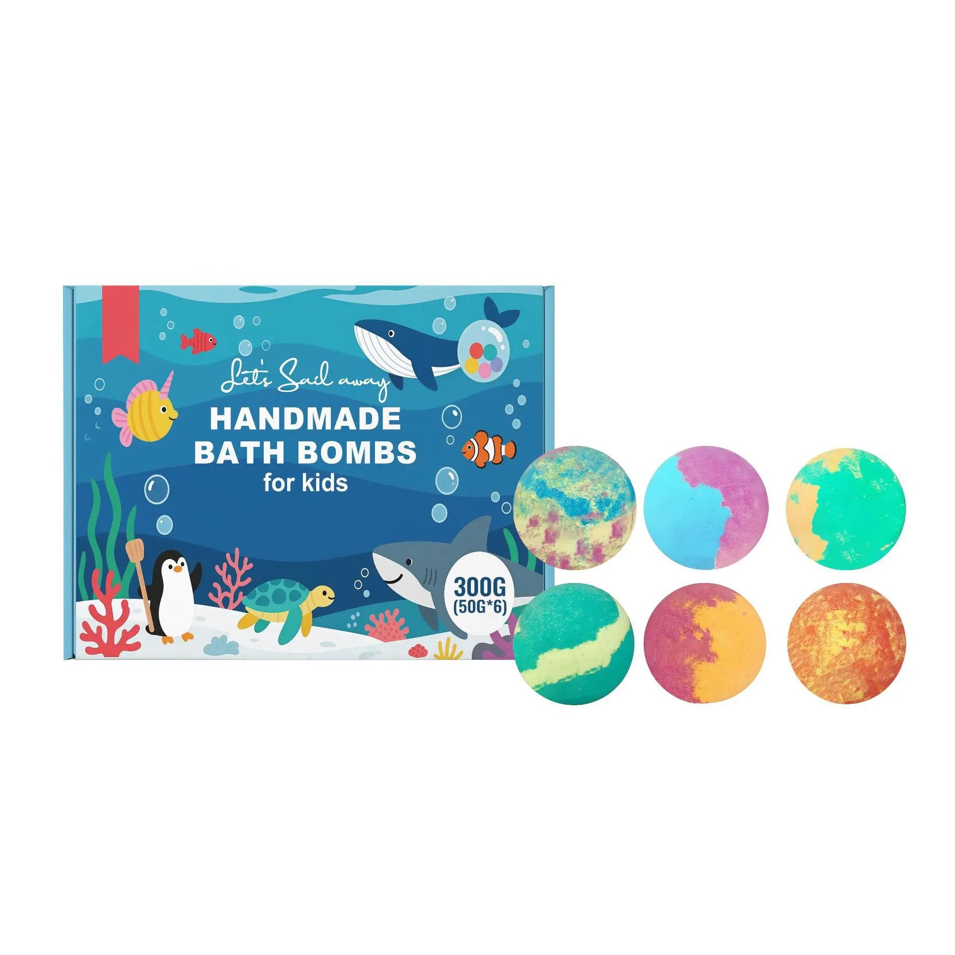 Ocean Theme Toy Bath Bomb Set – Gentle Moisturizing Kids Bath