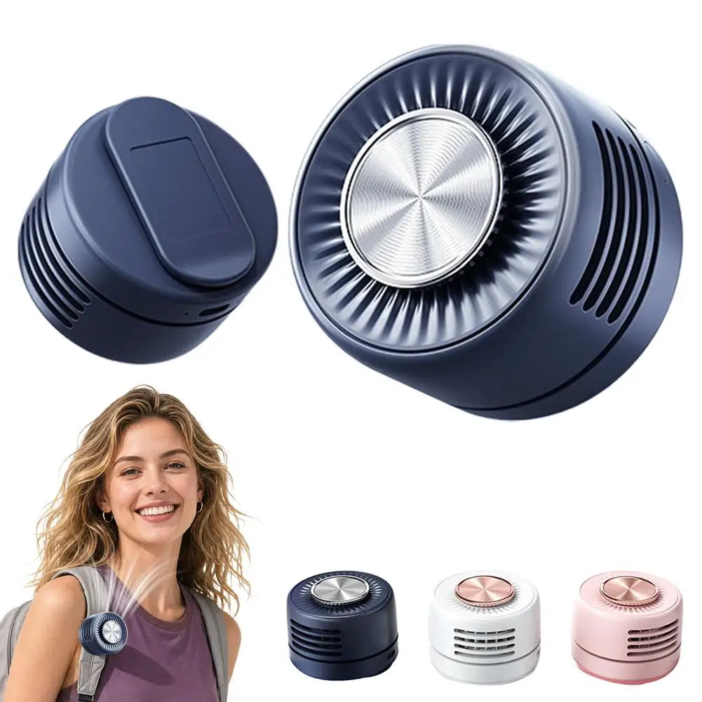 Portable Bladeless Clip Fan Cyclone Mini Air Blower 360 Rotation USB Rechargeable Fan For Outdoor Travel Camping Backpack Oasis Select Blue