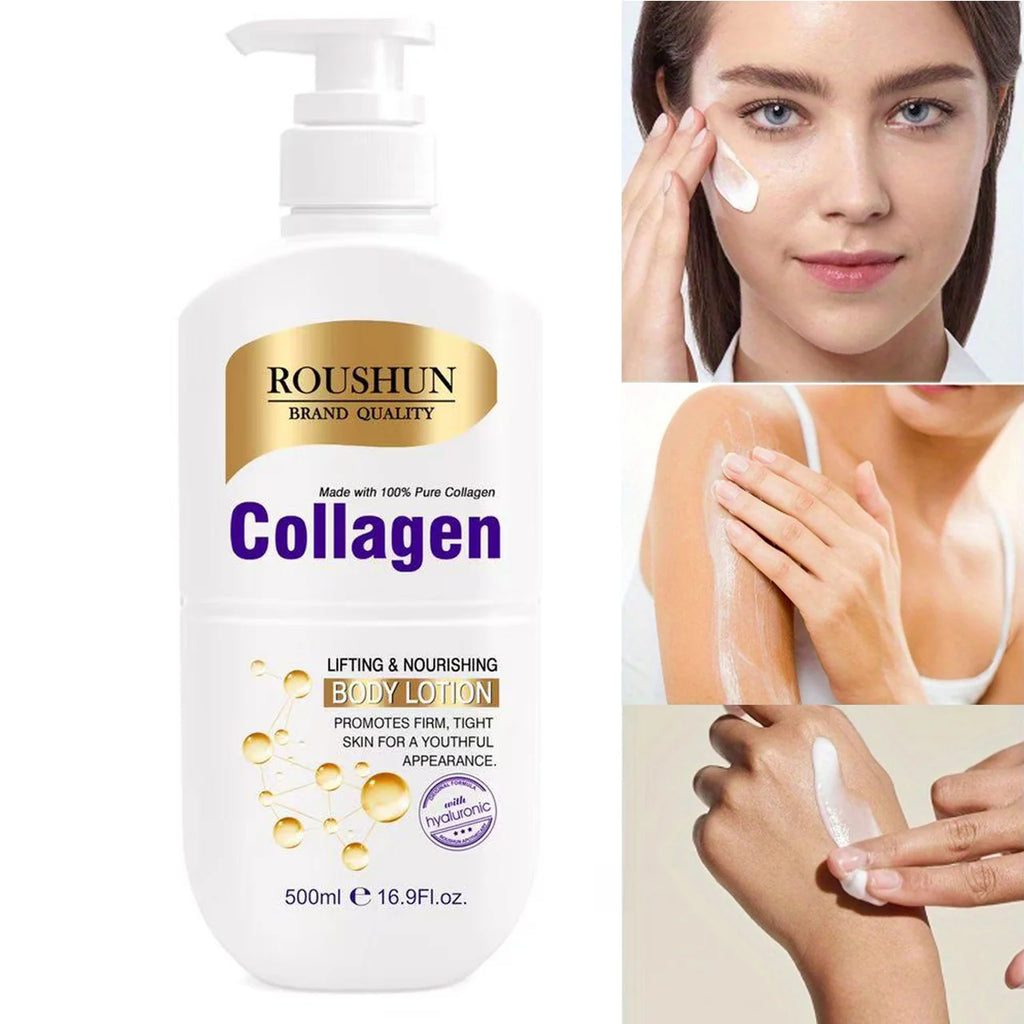 ROUSHUN 500ml Collagen Body Lotion – Hydrating & Non-Greasy