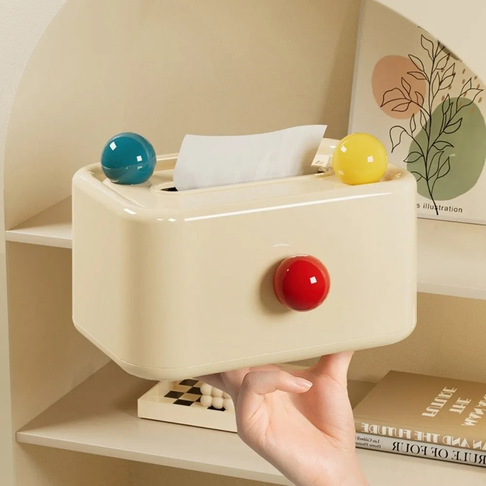 Fashion Dopamine Tissue Box Creative Desktop Dining Table Storage Holder Roll Paper Towel Napkin Box Office Living Room Oasis Select
