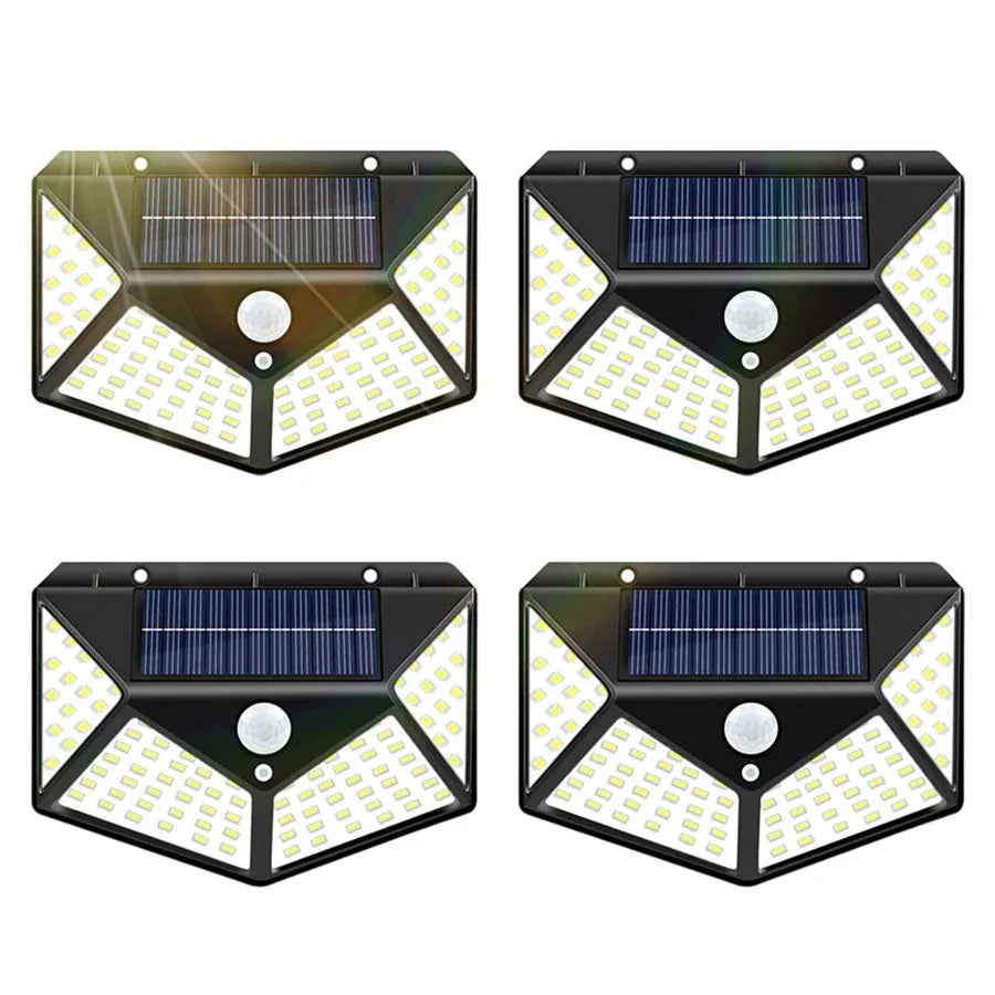LED Solar Lights Outdoor Waterproof External Solar Lamp Motion Sensor Garden Lights Solar Power Sunlight Yard Wall Street Light Oasis Select