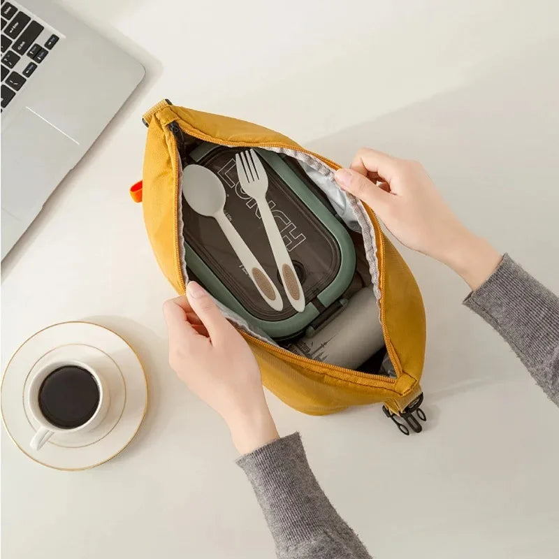 1pcs Handheld Lunch Box Bag Portable Insulated Lunch Box Bag Thickened Aluminum Foil Waterproof Insulation Oasis Select