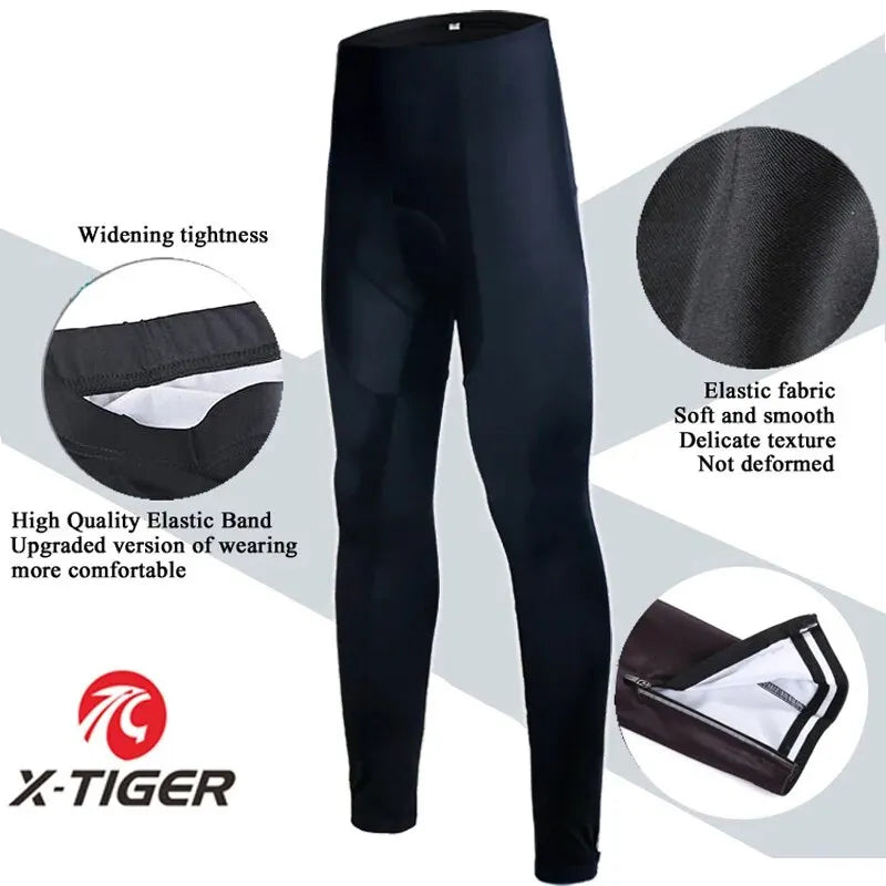 X-TIGER Cycling Pants Spring and Autumn Coolmax Women Bike Pants All Black 5D Gel Pad Professional MTB Cycling Pants Lycra Pants Oasis Select