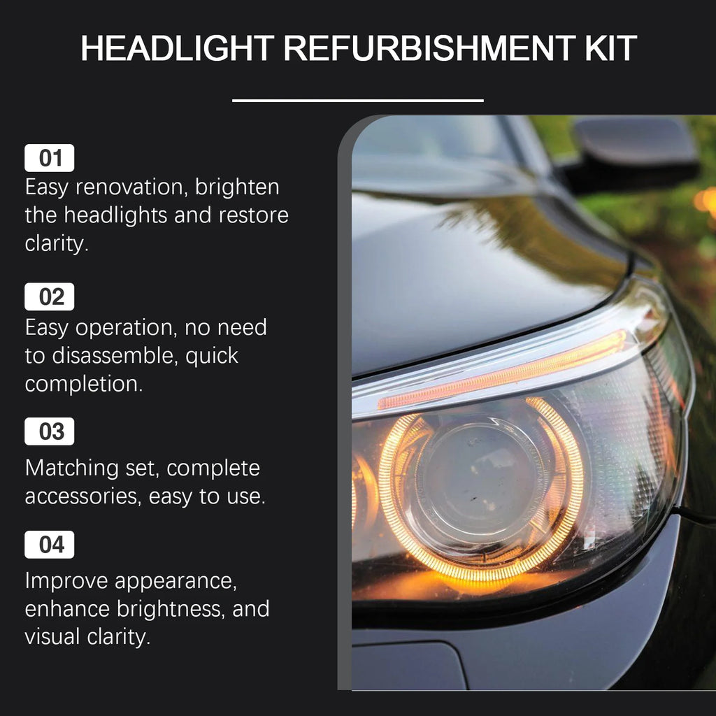 Homonth Headlight Renovation Kit Quickly Removes Yellowing And Scratche Restores Clear Luste Care Cleaning Headlight Maintenance Oasis Select