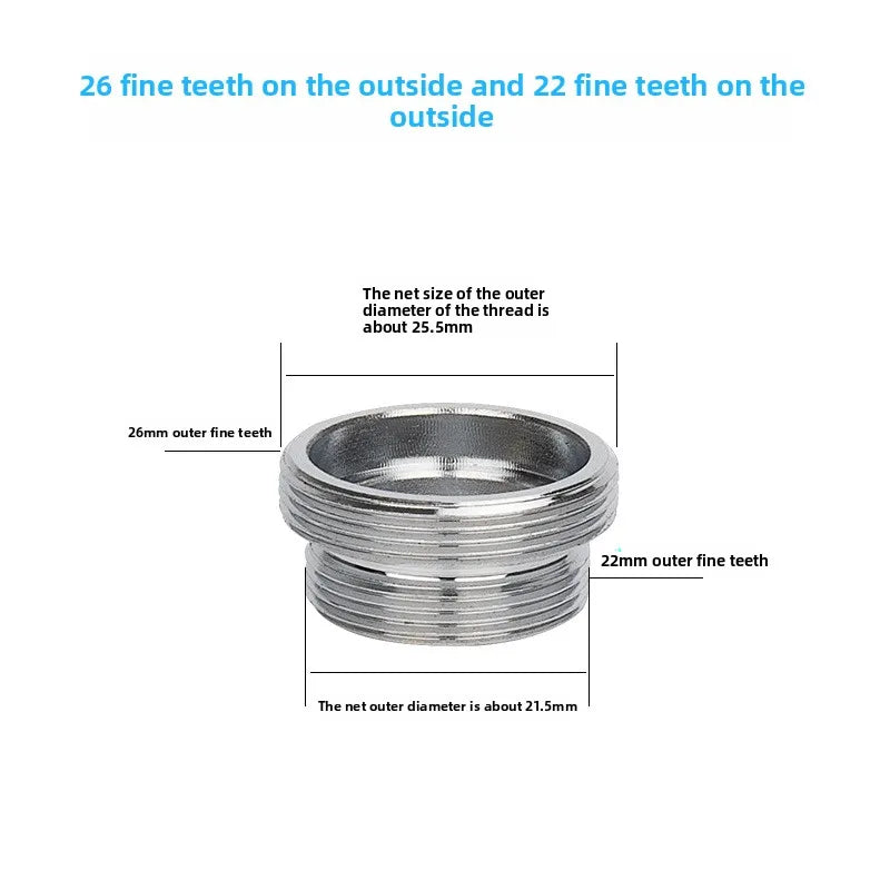 Faucet Adapter 22 Turn 16 18 20 22 24 26 28 30 32mm Internal and External Fine Tooth Faucet Conversion Thread Accessories Oasis Select N