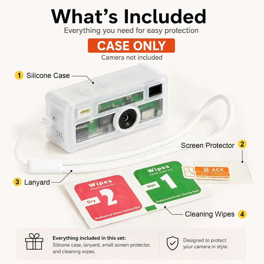 Silicone Case for Kodak CHARMERA Keychain Camera – White Cover