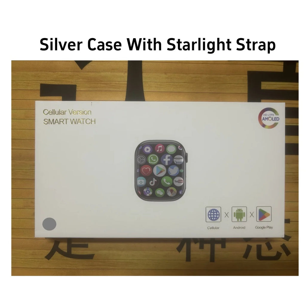 32GB+256GB VP99 Smart Watch 2.29inch Amoled S10 MAX Smartwatch Wrist Phone Heart Rate Rotary Camera GPS Position Game Smartwatch Oasis Select Silver 32GB 512GB