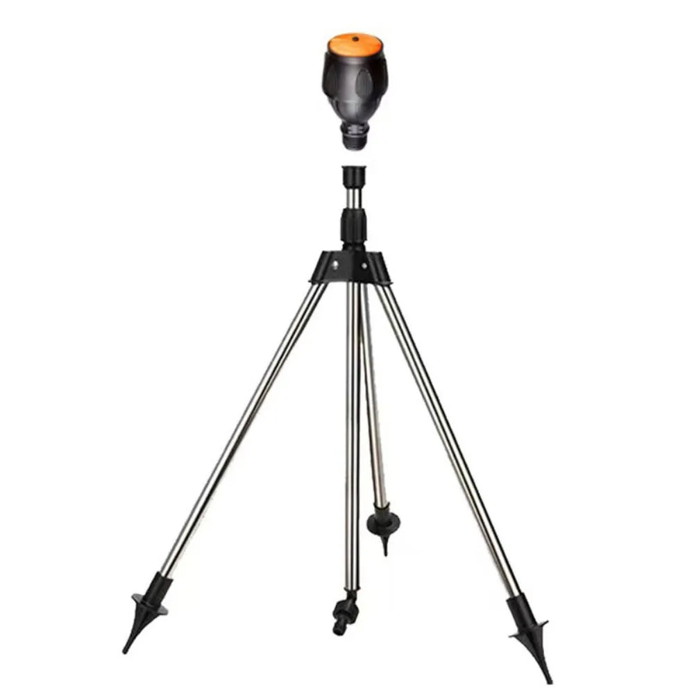 360°Rotary Tripod Sprinkler Telescopic Adjustable Range Lawn Watering Sprinkler Standing Automatic Irrigation Sprinkler Head Oasis Select Silver