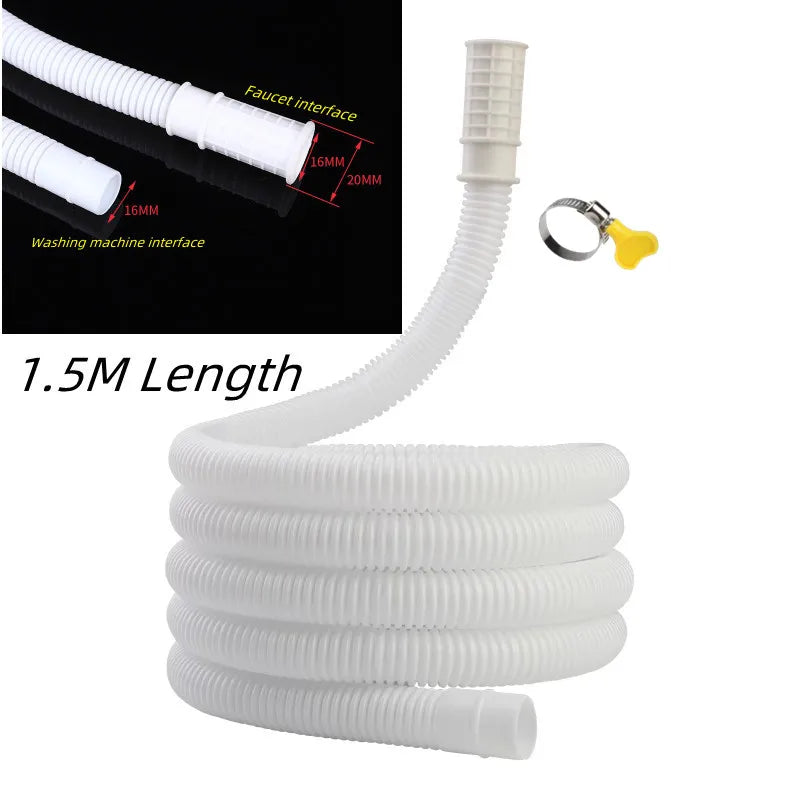 1-4M Washing Machine Draining Hose Plastic Tube Pipe Extension Drainpipe for Air Conditioner Kitchen Faucet Accessories Oasis Select 1.5M