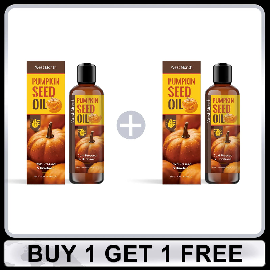 Pumpkin Seed Oil for Body & Hair Deep Moisturizing Nourishing Dry Skin Natural Hydrating Tightening Lifting Brightening Body Oil Oasis Select Buy 1 Get 1 Free