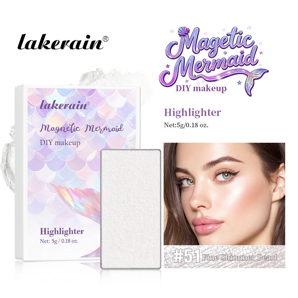 Lakerain Magnetic Mermaid DIY Eyeshadow Palette – 16 Shades