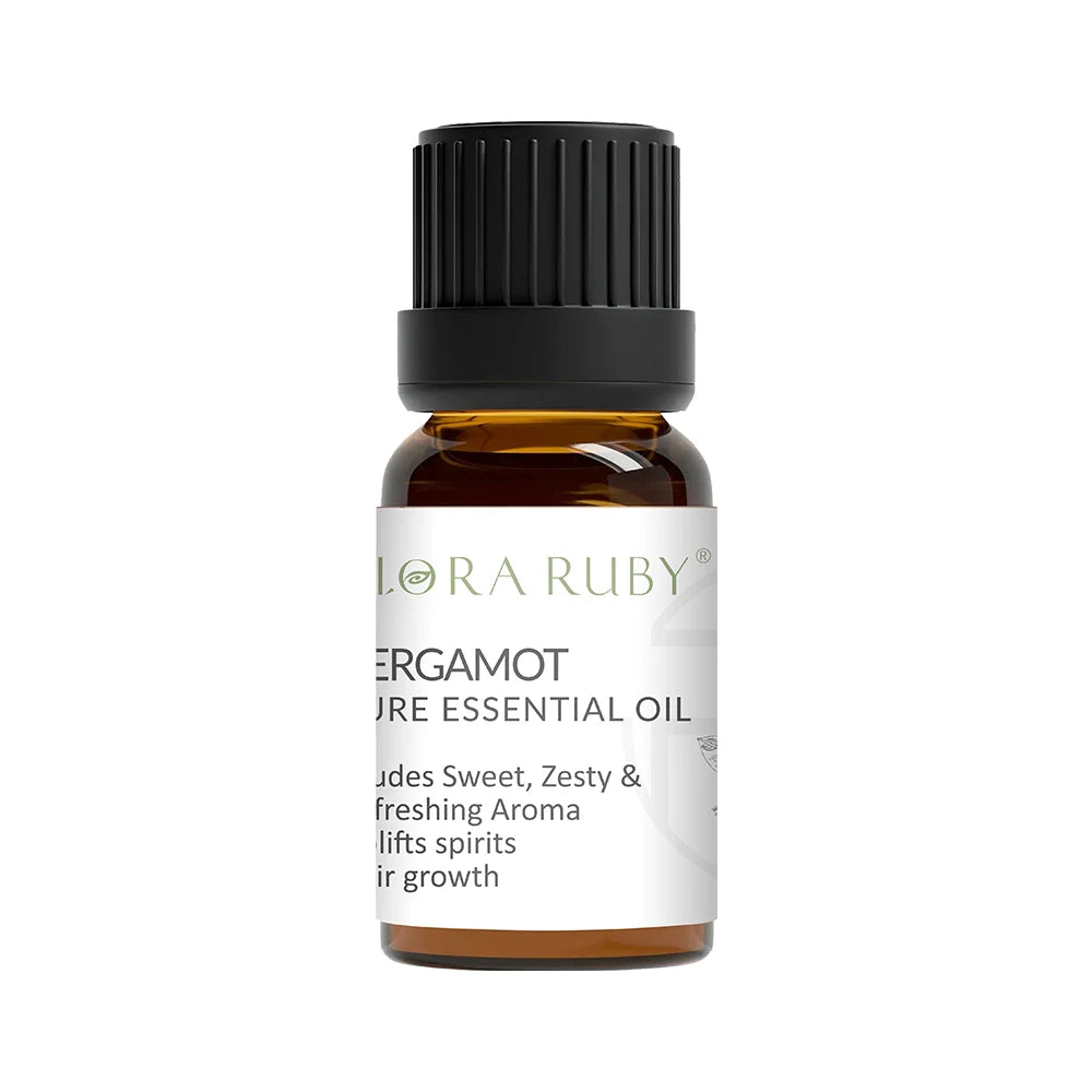 10ml Pure Natural Plant Essential Oil Lavender Jasmine Eucalyptus Rosemary， For Diffuser，Humidifier，Candle Making Oasis Select BERGAMOT 10ml