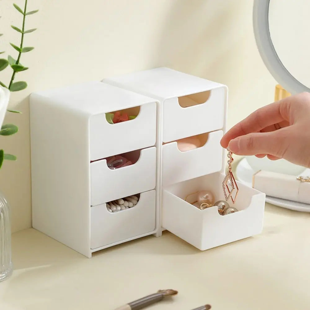 3-Tier Drawer Desktop Organizer for Jewelry & Cosmetics