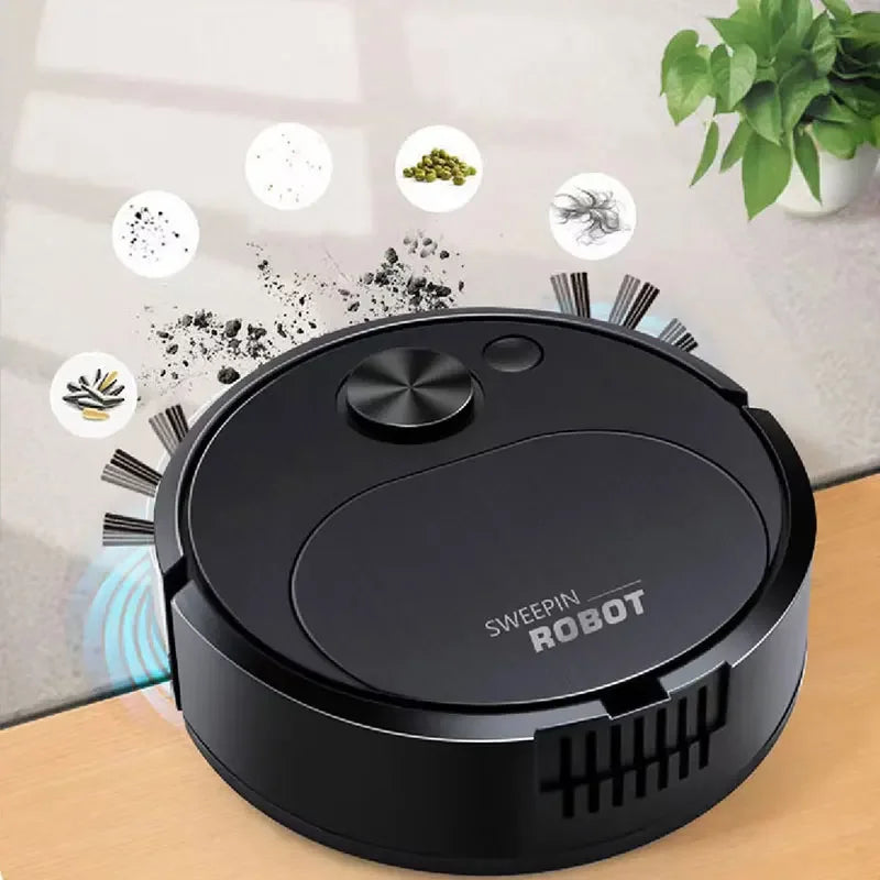 Smart USB Sweeping Robot Vacuum Cleaner 3-in-1 Wireless Mopping 1800Pa Powerful Cleaning for Home Office Floors Oasis Select