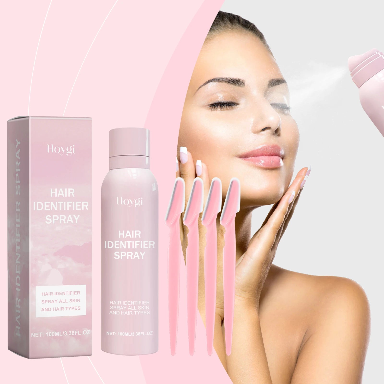 Hoygi Facial Hair Removal Spray & Growth Inhibitor Cream