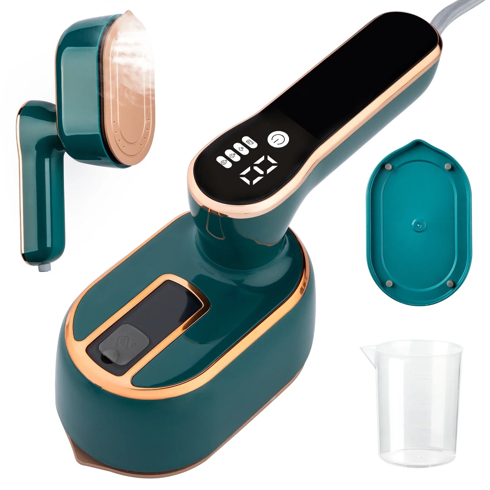 URGGU Handheld Steam Iron LCD & Steam Brush | Portable Mini Iron