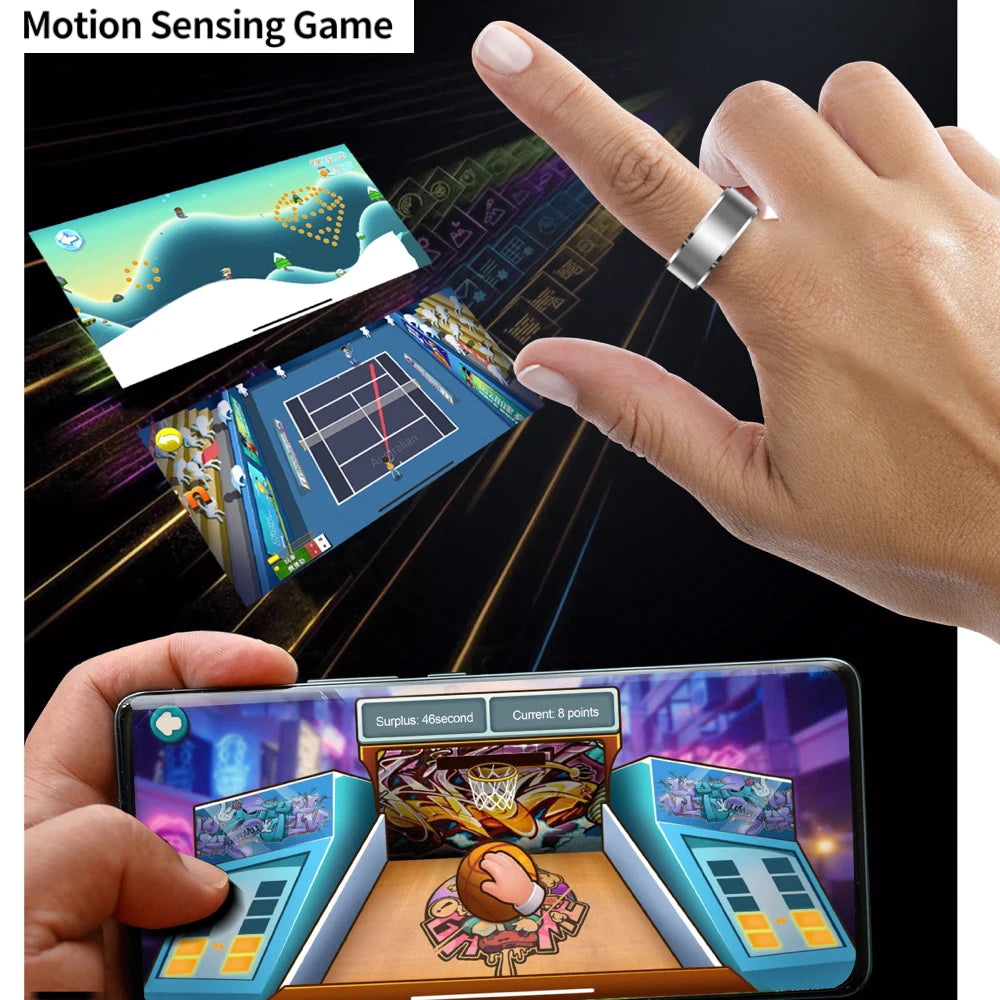 Smart Ring Bracelet Finger Digital Ring Heart Rate Monitoring Waterproof Sleep Remote Control Sports Rings Women Men Oasis Select