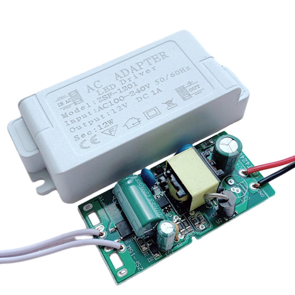 12V 6/12/18/24/36/48/60W LED Driver Constant Voltage Driving Power Supply 0.5/1/1.5/2/3/4/5A Power Supply Lighting Transformers Oasis Select