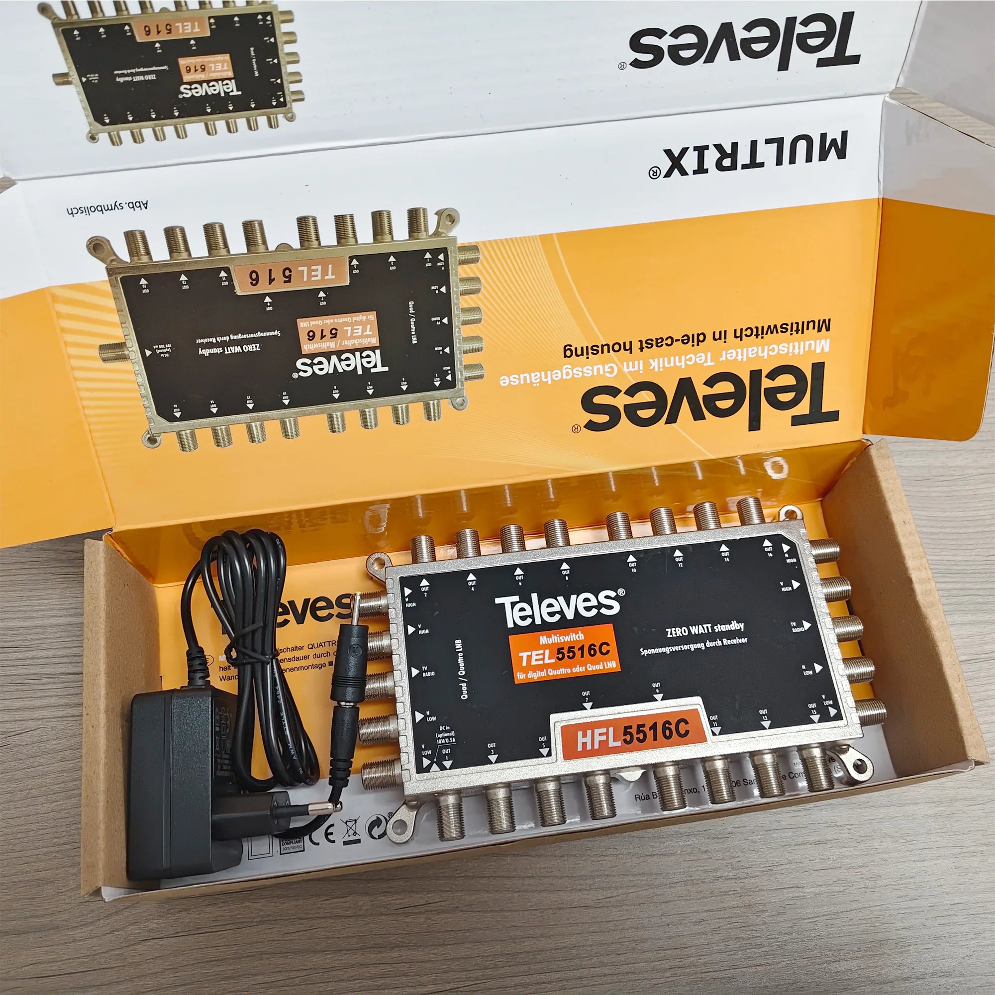 5×5×16 Satellite Multiswitch HFL5516F Oasis Select