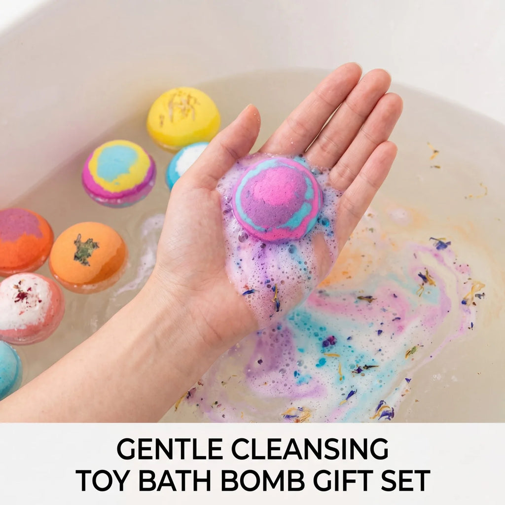 New 2026 Kids Bath Bombs Gift Set 12 PCS Toy Bath Bomb Surprise Ocean Toys Colorful Fizzing Moisturizing Fun Bathing Gift 600g Oasis Select