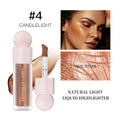 4Color Face Liquid Highlighter Bronzer Contouring Highlight Fluid Makeup Face Shimmer Shine High Lighter Iluminador Maquillaje Oasis Select 4