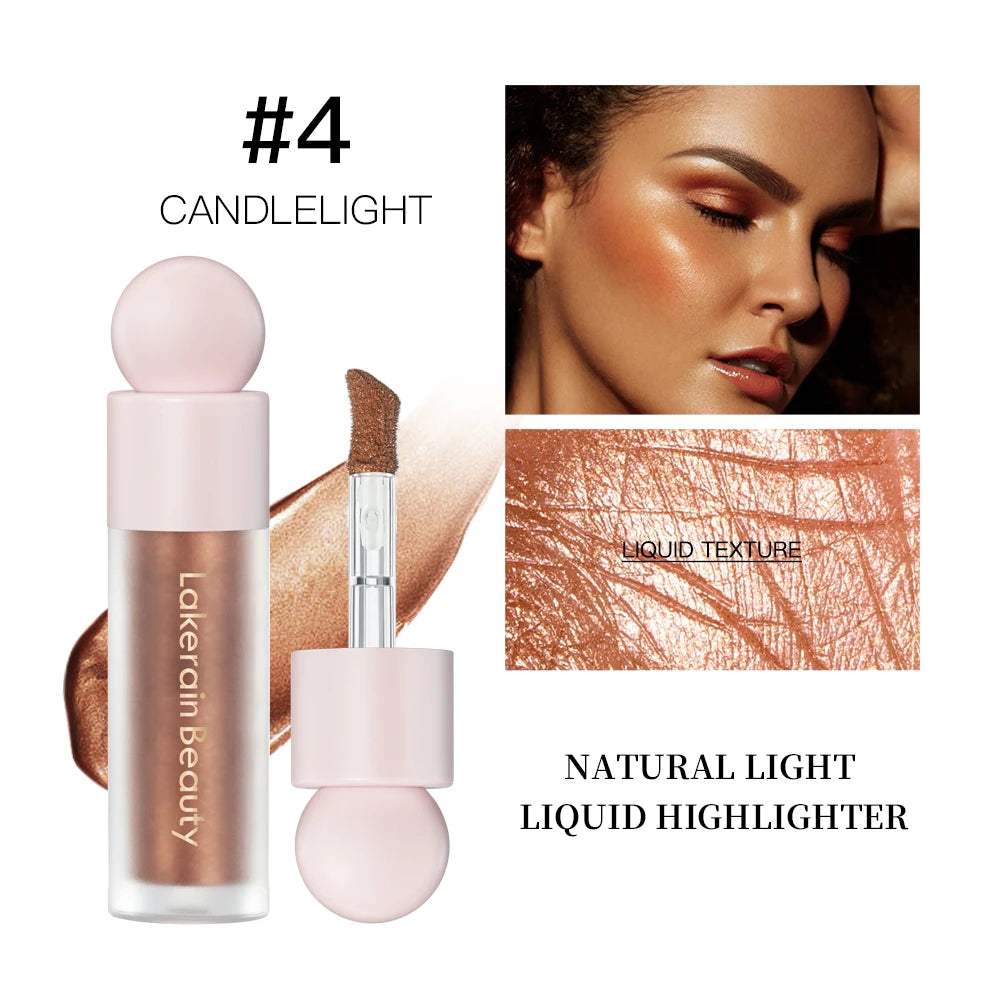 4Color Face Liquid Highlighter Bronzer Contouring Highlight Fluid Makeup Face Shimmer Shine High Lighter Iluminador Maquillaje Oasis Select 4