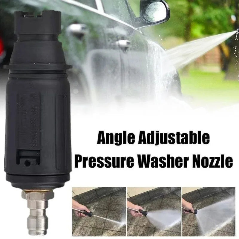 Easy Install Heavy Duty Angle Adjustable High Pressure Washer Nozzle 3000 PSI 1/4" Quick Plug Connect Sprayer Car Garden Oasis Select