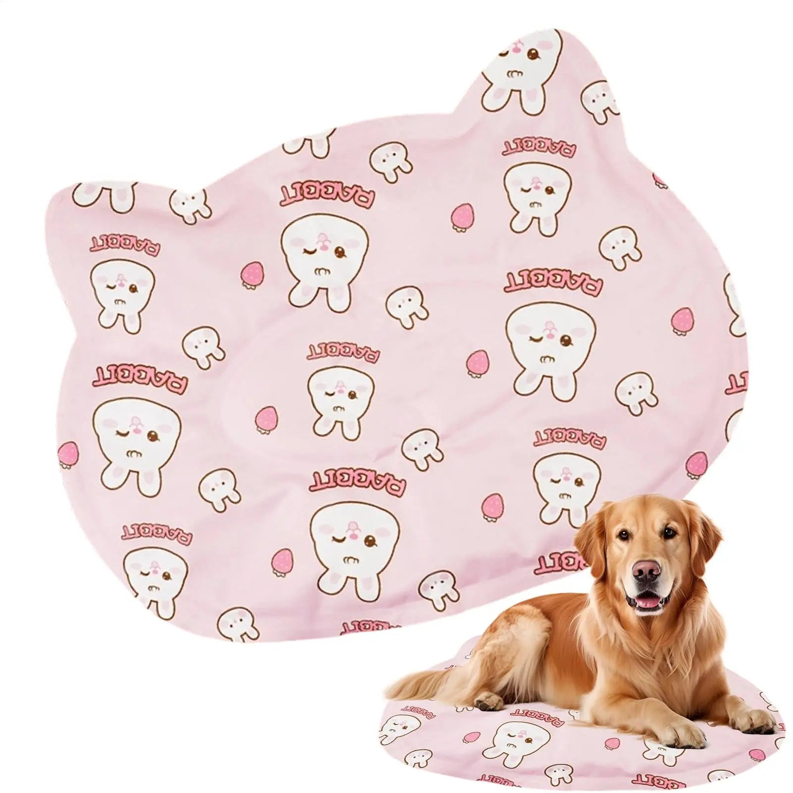 Pet Summer Cooling Mat – Cartoon Ice Silk Pad for Cats & Dogs
