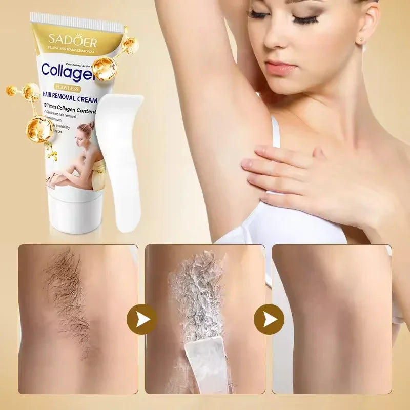 Collagen Hair Removal Cream – Fast Depilatory for Men & Women