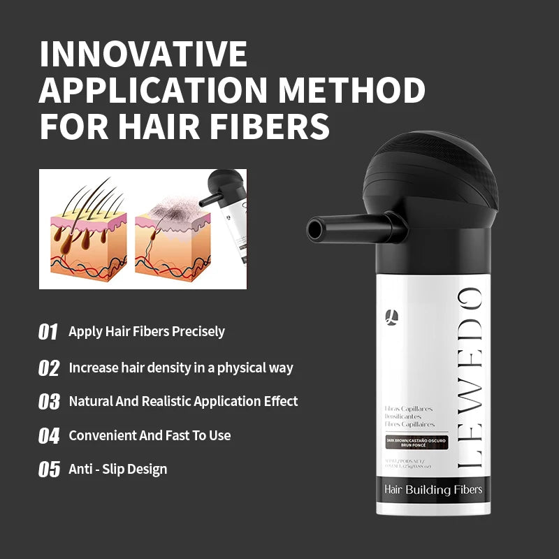 LEWEDO Hair Fiber Set 25g – Volumizing Fibers for Men