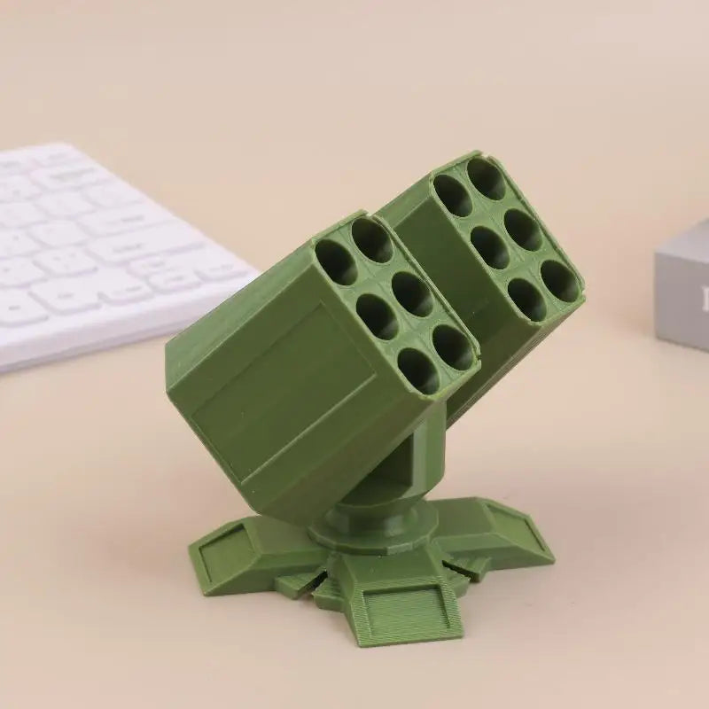 3D Printed Missile Launcher Pen Stand | Novelty Desk Organizer