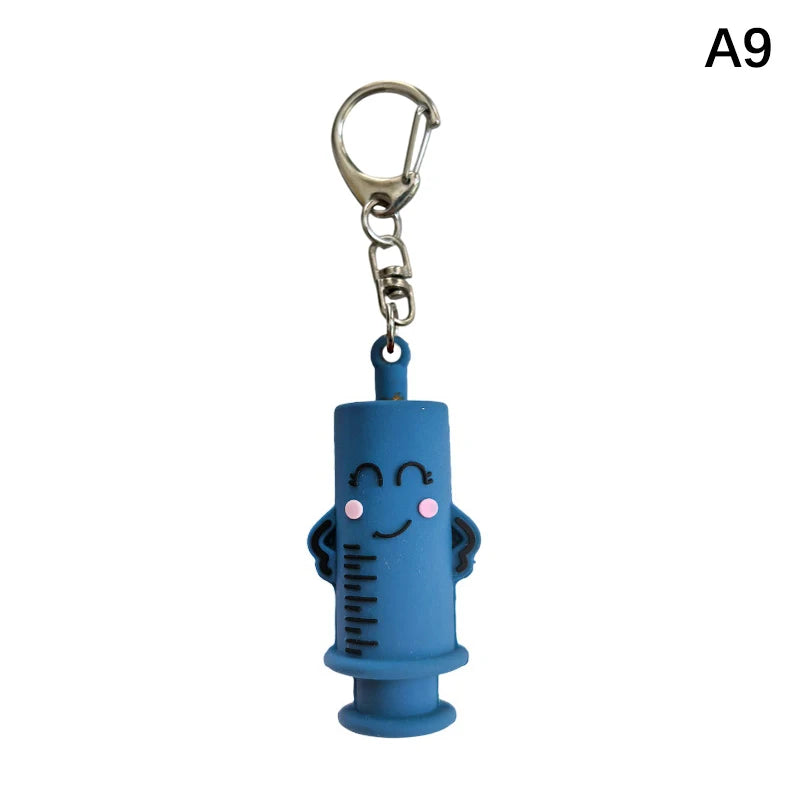 Syringe-Shaped Ampoule Bottle Opener Keychain Rubber Cutter Aid Medication Vial Breaker Tool For Home Nurses And Doctors Oasis Select A9