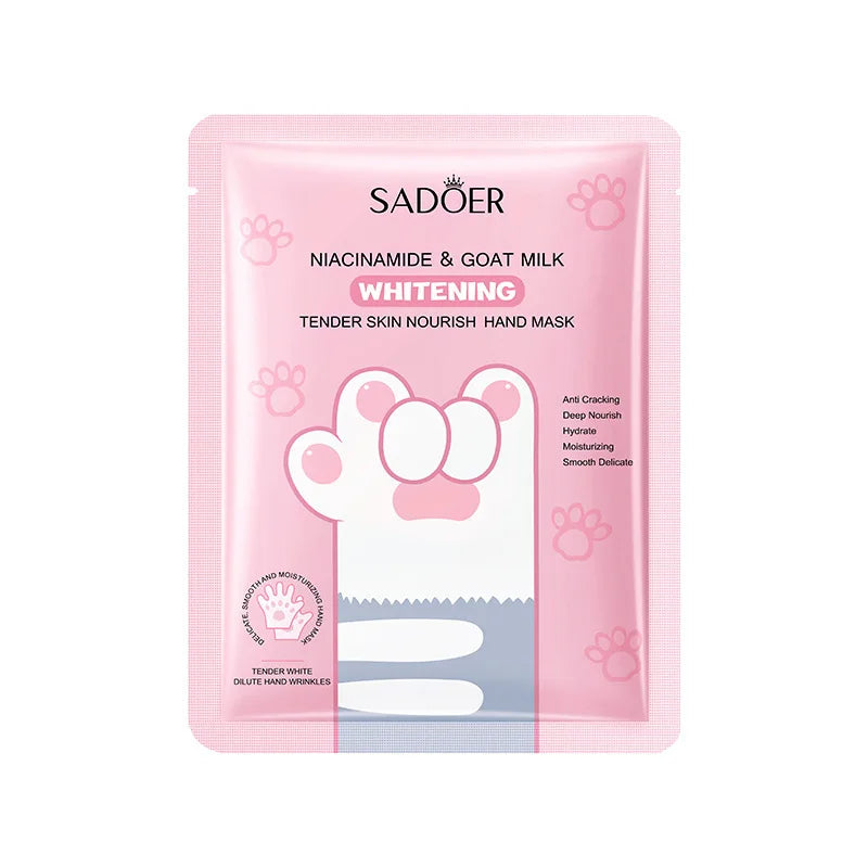 Goat Milk Hand Mask Gloves – Moisturizing & Brightening 5 Pairs Hand Mask Gloves Oasis Select